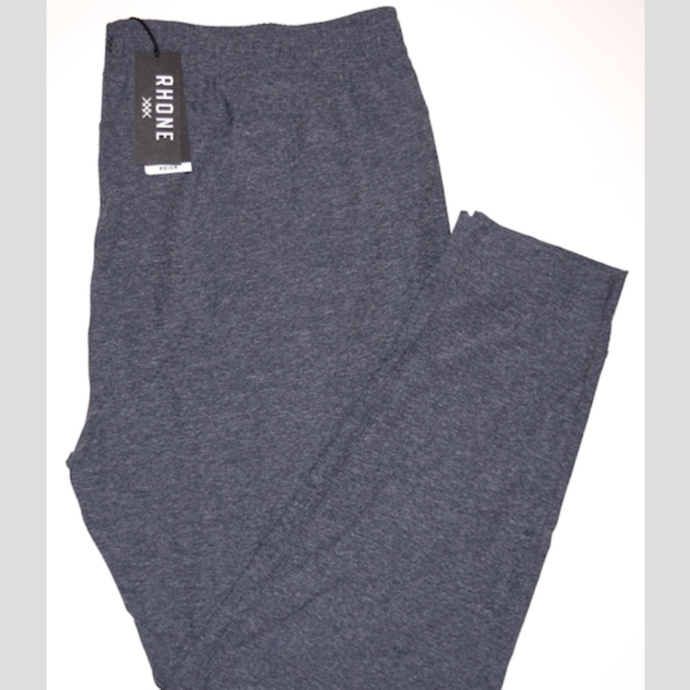 New Rhone Reign All Around Blue Heather Elastic Waist Drawstring Jogger Size XXL